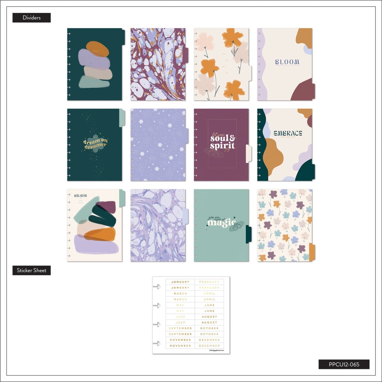 Happy Planner 12-Month Undated Classic Planner-Pressed & Painted